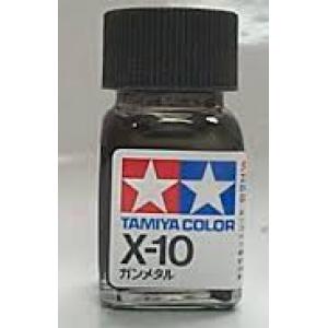 TAMIYA x-10 琺瑯系油性/槍鐵色 GUN METAL 45135095