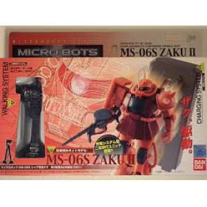 BANDAI 105129 行走可動/MICRO BOTS系列--MS-06S 薩克II/紅色 ZAKU II/RED