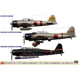 HASEGAWA 52148-SP-348 1/48 WW II日本.帝國海軍 真珠港攻擊隊(含'零'戰/99/97式3種機型)/限量生產