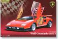 AOSHIMA 049600 1/24 藍博基尼汽車 WOLF countach version.1 跑車