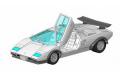 AOSHIMA 049600 1/24 藍博基尼汽車 WOLF countach version.1 跑車