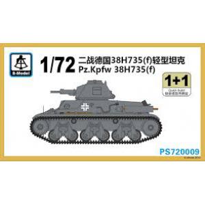 S-MODEL PS-720009 1/72 WW II德國.陸軍 Pz.Kpfw38H735(f)坦克/2入