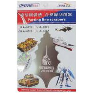 U-STAR/優速達 UA-0020 模型圓弧槽、合模線刮消器(鋼彈用)PARTLINE SCRAPERS/GUNDA
