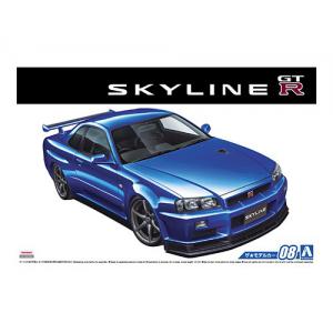 AOSHIMA 051597 1/24 日產汽車 BNR-34 GT-R V-SPEC II'天際線'轎跑車