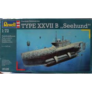 REVELL 05125 1/72 WW II德國.海軍 XXVIIB'海獵犬'迷你潛水艇