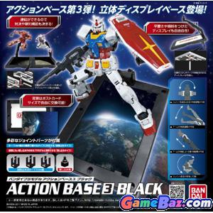 BANDAI 5057418 含可換背景底座鋼彈萬用可動展示架(黑) ACTION BASE (3)BLACK