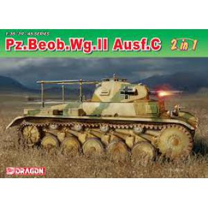 DRAGON 6812 1/35 WW II德國.陸軍 Pz.Beob.wg.II Ausf.C 二號C型砲彈觀察坦克/2合1