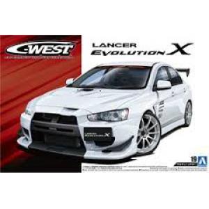 AOSHIMA 053201 1/24 三菱汽車 LANCER EVOLUTION X轎跑車/C-WEST CZ4A 2017年式樣