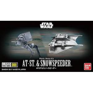 BANDAI 215632 星際大戰載具系列--#008 AT-ST&雪地戰機 AT-ST & SNOWSPEEDER