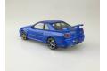 AOSHIMA 008591 1/24 日產汽車 R-34 GT-R VSPEC II'天際線'轎跑車/塗裝完成品.寶藍色