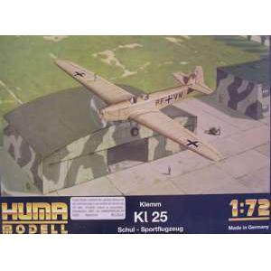 HUMA MODEL 3004 1/72 WW II德國.空軍 KLEMM飛機公司 KL-25初級教練機@@