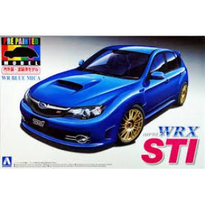 AOSHIMA 004913 1/24 速霸陸汽車 IMPERZA STI 轎車/2007年式樣/金屬藍色.車殼及內外塗裝完成品