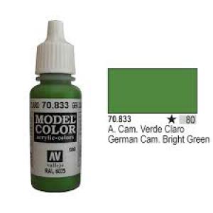 VALLEJO 70.833 WW II德國.陸/空軍 迷彩淺綠色 GER.CAM.BRIGHT GREEN