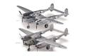 ACADEMY 12282 1/48 WW II美國.陸軍 P-38'閃電'戰鬥機/含可製作P-38J/P-38L/F-5E/DROOPSNOOT式樣零件