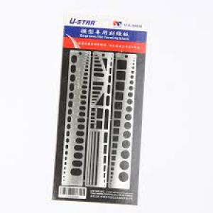 U-STAR U.A-90036 模型專用刻線板(3長片) ENGRAVES THE FORMING BLOCK