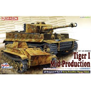 DRAGON 6866 1/35 WW II德國.陸軍 Sd.Kfz.181 Ausf.E'老虎'帶防磁刻紋中期生產型坦克與BORGWARD IV Ausf.A四號A爆破坦克