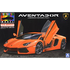 AOSHIMA 011386 1/24 藍寶堅尼汽車 LP700-4'大蠻牛/AVENTADOR'跑車/珍珠橘色(塗裝完成品,須自行組合)