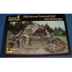 CAESAR MINIATURES H-095 1/72 WW II德國.陸軍 參謀人物帶82式水桶車