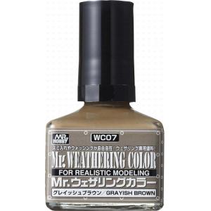 GUNZE WC-07 擬真風化漆 灰褐色 MR.WEATHERING COLOR/GRAYISH BROWN