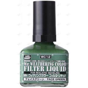 GUNZE WC-12 擬真風化漆 表面綠色 MR.WEATHERING COLOR/FACE GREEN