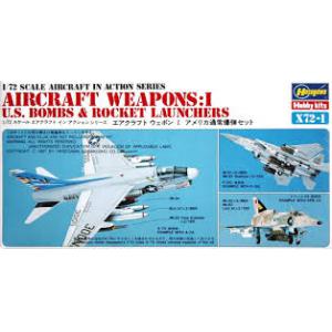 HASEGAWA 35001-X72-1 1/72 美國.空軍 炸彈&火箭發射器