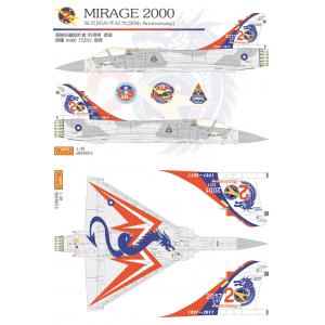 W AND D WDD-48016 1/48 台灣.空軍 MIRAGE 2000'幻象'戰鬥機適用水貼紙.許良啟老師設計版/服役20周年紀念彩繪塗裝