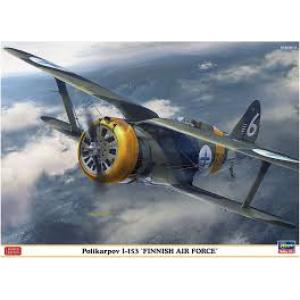 HASEGAWA 07461 1/48 二戰蘇聯 波力卡波夫 I-153戰鬥機/芬蘭空軍式樣/(附國府.空軍貼紙)限量生產