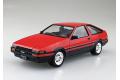 AOSHIMA 053157 1/24 PRE-PAINT系列--豐田.汽車 AE-86 TRUENO轎跑車(須自行黏合)/1983年.紅色