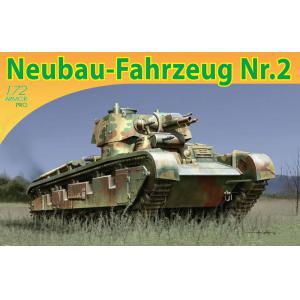 DRAGON 7437 1/72 WW II德國.陸軍 NEUBAU-FAHRZEUG NR.2多砲塔坦克2號