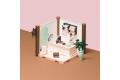 BANDAI 245070 'HACO ROOM 小熊學校--法式甜點店場景組  FRENCH DESSERT SHOP SCENE SET