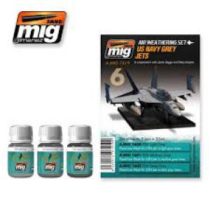 A.MIG-7419 美國.現代海軍機灰色舊化組 AIR WEATHERING--US NAVY GREY JETS
