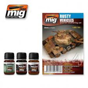 A.MIG-7403 顏料組--生鏽車輛套漆組 RUSTY VEHICLES