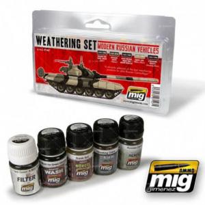 A.MIG-7147 舊化組--現代俄羅斯 車輛適用 WEATHERING SET--MODERN RUSSIAN VEHICLES