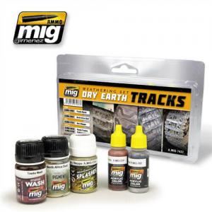 A.MIG-7437 舊化組--乾泥土履帶適用 WEATHERING SET--DRY EARTH TRACKS