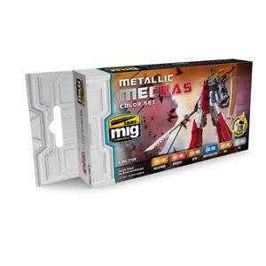 A.MIG-7158 金屬亮點套漆 METALLIC MECHAS COLOR SET
