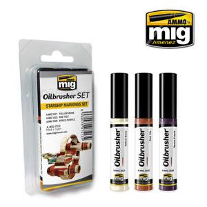 A.MIG-7513 油畫筆組--星際戰艦適用 OILBRUSHER SET--STARSHIP MARKING SET
