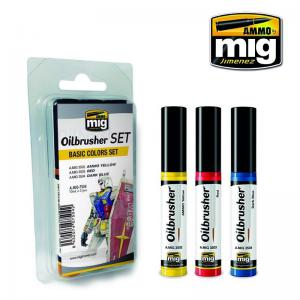 A.MIG-7504 油畫筆組--基本色 OILBRUSHER SET--BASIC COLORS SET