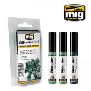 A.MIG-7509 油畫筆組--綠色調亮點組 OILBRUSHER SET--MECHAS GREEN TONES SET