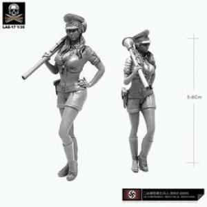 YUFAN MODEL LAS-17 1/35 WW II德國.陸軍美女反裝甲兵人物