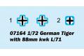 TRUMPETER 07164 1/72 WW II德國.陸軍 Sd.Kfz.181'老虎I'帶Kwk L/71 88mm炮坦克