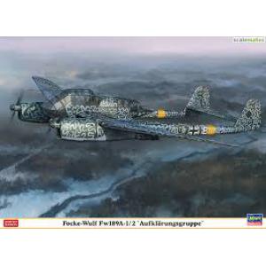 HASEGAWA 02275 1/72 WW II德國.空軍 福克.沃夫 FW 189 A-1/2'夜梟'偵察機/近距離偵查飛行隊式樣/限量生產