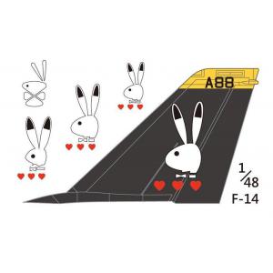 WANDD WDD-f-14 1/48 美國.海軍 F-14'雄貓'戰鬥機適用'基地88'米奇.西蒙特殊塗裝水貼紙