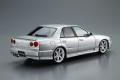 AOSHIMA 055960 1/24 日產汽車 ER-34'天際線/SKYLINE'25GT 渦輪增壓轎跑車/2001年帶VOLK RACING公司 TE37 19吋輪框式樣