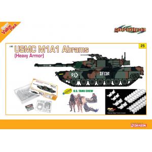 DRAGON 9125 1/35 超值包--美國.陸戰隊 M1A1'亞伯拉罕'坦克+裝甲兵人物組
