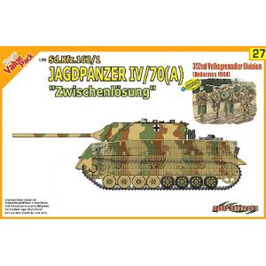 DRAGON 9127 1/35 超值包--WW II德國.陸軍 1/35 WW II德國.陸軍Sd.Kfz.162/1 IV/70(V)四號L70(V)驅逐坦克+阿登戰役352帝國師擲彈兵人物