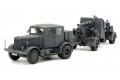 TAMIYA 37027 1/48 WW II德國.空軍SS-100重型拖車&88mm FLAK-37防空炮組@@