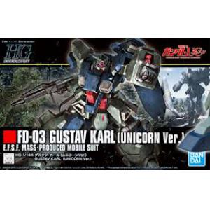 BANDAI 5056751 1/144 HGUC版--#221 FD-03 古斯塔夫.卡爾(獨角獸模式)GUSTAVE KARL(UNICORN VER.)