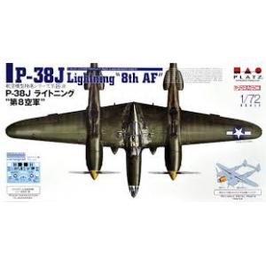 PLATZ AE-12 1/72 WW II美國.陸軍 P-38J'閃電'戰鬥機/第8空軍塗裝式樣.附CARTOGRAF廠水貼紙