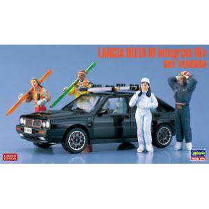 HASEGAWA 20384 1/24 藍吉雅汽車 DELTA HF INTERALE V'大象'轎車滑雪式樣/帶滑雪人物
