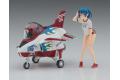 HASEGAWA 52187-SP-387 Q版飛機與女郎收集--#06日本.航空自衛隊 三菱公司.T-4教練機&'薩拉.尤紀美'女郎/限量生產